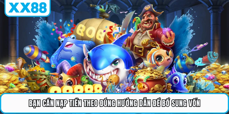 Bạn cần nạp tiền theo đúng hướng dẫn để bổ sung vốn